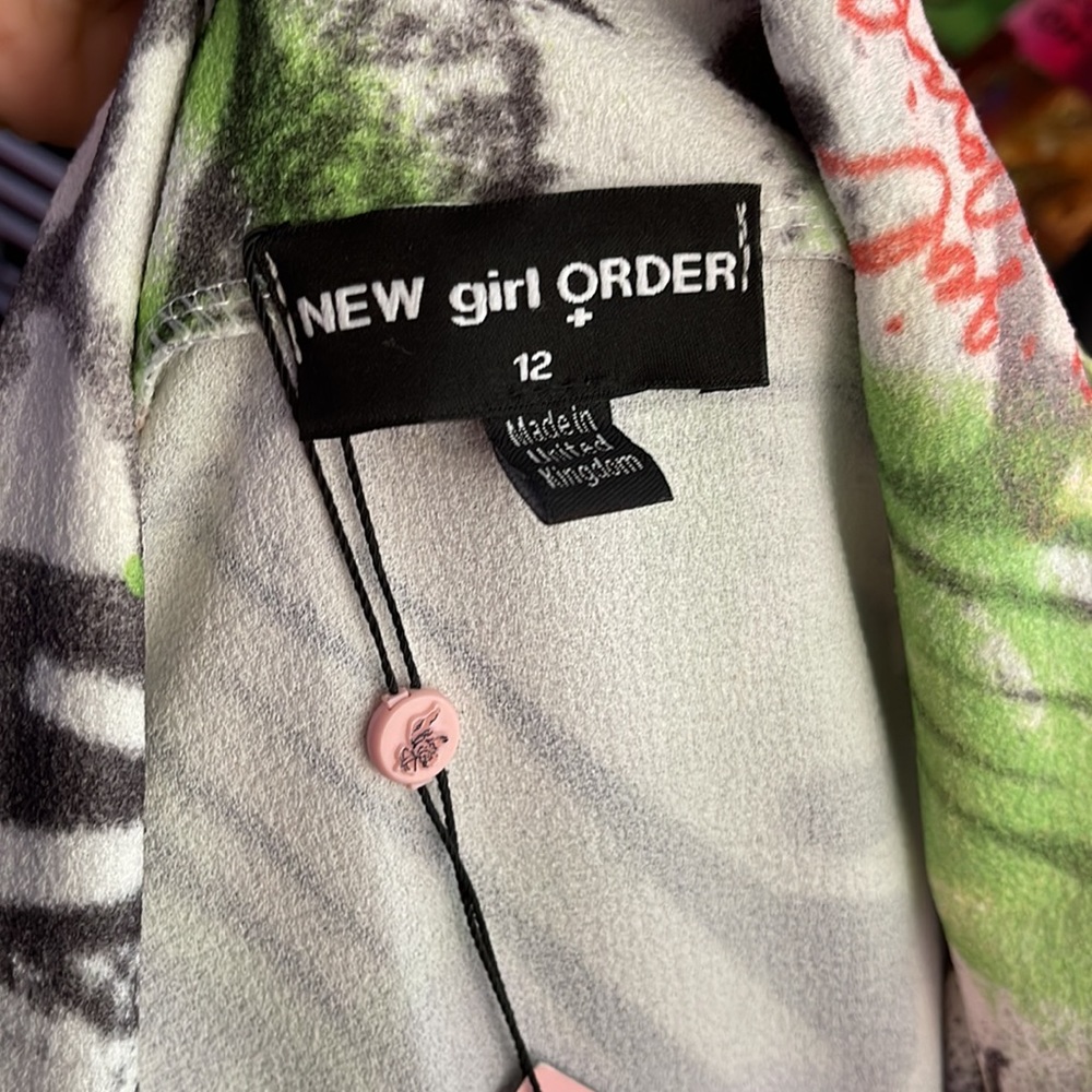 New Girl Order Graffiti Print Blazer Dress - Size M (UK 12) | NWT - Picture 3 of 3
